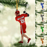 HomeDesign Personalized Lacrosse Ornament, Lacrosse Amor Shape Flat Ornament, Lacrosse Helmet Ornaments, Gifts for Lacrosse Lovers, Lacrosse Players, Lacrosse Christmas Ornament (LA 9)